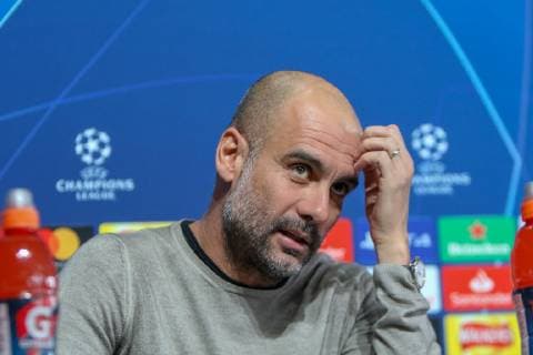 Manchester City Presser Pep Guardiola of Manchester City during a press conference PK Pressekonferenz at the Etihad Campus, Manchester Content Not Available For UK Newspapers Copyright: xStevexMcCormickx FIL-13123-0033