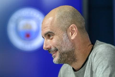Manchester City Presser Pep Guardiola of Manchester City during a press conference PK Pressekonferenz at the Etihad Campus, Manchester Content Not Available For UK Newspapers Copyright: xStevexMcCormickx FIL-13123-0017