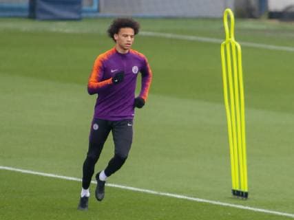 Manchester City Training Leroy Sane during Manchester City training at the Etihad Campus, Manchester Content Not Available For UK Newspapers Copyright: xStevexMcCormickx FIL-13122-0004