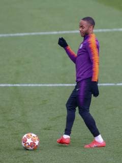 Manchester City Training Raheem Sterling during Manchester City training at the Etihad Campus, Manchester Content Not Available For UK Newspapers Copyright: xStevexMcCormickx FIL-13122-0009