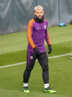 Manchester City Training Sergio Aguero during Manchester City training at the Etihad Campus, Manchester Content Not Available For UK Newspapers Copyright: xStevexMcCormickx FIL-13122-0020