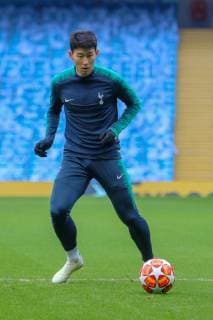 Tottenham Hotspur Training Heung-Min Son of Tottenham Hotspur during training at the Etihad Stadium, Manchester Content Not Available For UK Newspapers Copyright: xStevexMcCormickx FIL-13124-0014