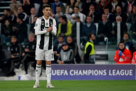 Turin Italy 16 04 2019 UEFA Champions League 2018 19 Season Quarterfinals 2 Round Juventus Turin Ajax Amsterdam Christiano Ronaldo JUV gesticulated gesture DeFodi541