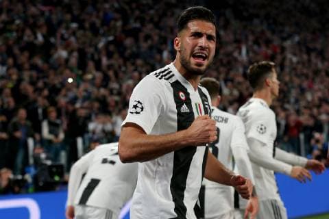 Turin Italy 16 04 2019 UEFA Champions League 2018 19 Season Quarter-finals 2 Round Juventus Turin Ajax Amsterdam Emre Can JUV cheers after 1 0 DeFodi541