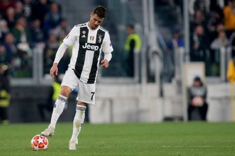 Turin Italy 16 04 2019 UEFA Champions League 2018 19 Season Quarter-finals 2 Round Juventus Turin Ajax Amsterdam Christiano Ronaldo JUV disappoints DeFodi541