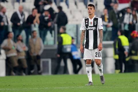 Turin Italy 16 04 2019 UEFA Champions League 2018 19 Season Quarter-finals 2 Round Juventus Turin Ajax Amsterdam Joao Cancelo JUV disappoints DeFodi541
