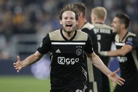 Daley Blind of Ajax during the UEFA Champions League quarter final match between Juventus FC and Ajax Amsterdam at the Allianz Arena on April 16, 2019 in Turin, Italy UEFA Champions League 2018 2019 xVIxVIxImagesx xTomxBodexMultimediaxIVx 14215710