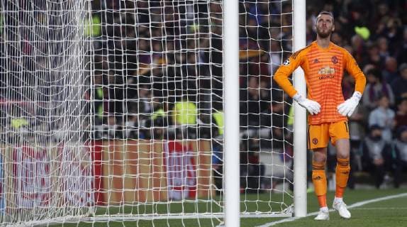 Partido de vuelta de cuartos de final de la Liga de Campeones entre el Barcelona y el Manchester United ManU En la imagen, De Gea. Champions League 1 8 second leg match between Barcelona and Manchester United. In this picture, De Gea. 