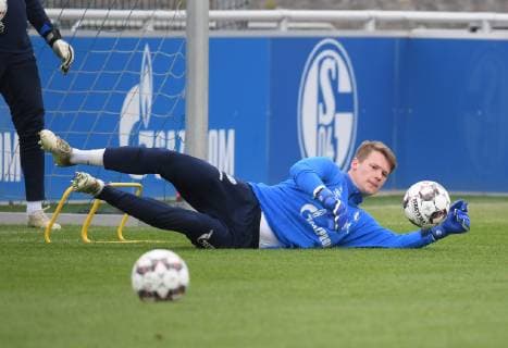 17 04 2019 Football GER 1 Bundesliga Season 2018 2019 Training FC Schalke 04 Goalkeeper Alexander Nübel Alexander Nuebel Schalke 04 Team2