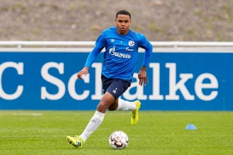 Gelsenkirchen Germany 17 04 2019 Training FC Schalke 04 Weston McKennie S04 in action DeFodi053