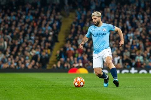 Manchester City v Tottenham Hotspur UEFA Champions League Sergio Aguero of Manchester City during the second leg of the UEFA Champions League quarter-final match at the Etihad Stadium, Manchester Content Not Available For UK Newspapers Copyright: xMattxWilkinsonx FIL-13126-0043