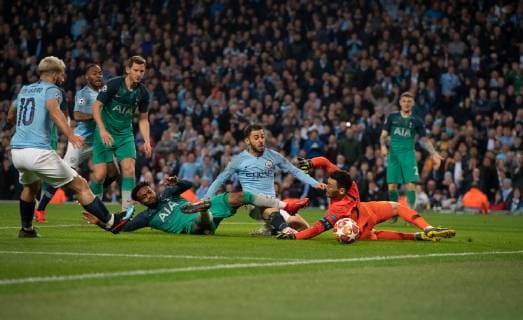 Manchester City v Tottenham Hotspur UEFA Champions League Bernardo Silva of Manchester City puts an opportunity wide during the second leg of the UEFA Champions League quarter-final match at the Etihad Stadium, Manchester Content Not Available For UK Newspapers Copyright: xRussellxHartx FIL-13127-0022