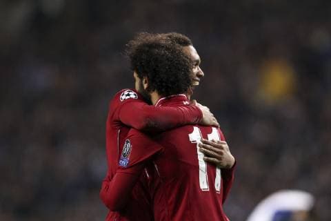 April 17, 2019 - Porto, Porto, Portugal - Mohamed Salah forward of Liverpool celebrates after scoring a goal during the UEFA Champions League, match between FC Porto and Liverpool, at Dragao Stadium in Porto on April 14, 2019. Porto v Liverpool - UEFA Champions League Quarter Final: Second Leg  - ZUMAn230 20190417_zaa_n230_473 Copyright: xDpix