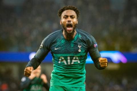 Manchester City v Tottenham Hotspur UEFA Champions League Danny Rose of Tottenham Hotspur celebrates following the second leg of the UEFA Champions League quarter-final match at the Etihad Stadium, Manchester Content Not Available For UK Newspapers Copyright: xMattxWilkinsonx FIL-13126-0095
