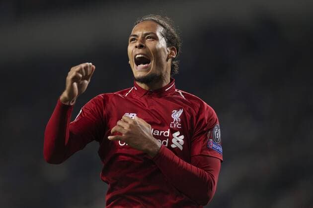 April 17, 2019 - Porto, Porto, Portugal - Virgil Van Dijk defender of Liverpool celebrates after scoring a goal during the UEFA Champions League, match between FC Porto and Liverpool, at Dragao Stadium in Porto on April 14, 2019. Porto v Liverpool - UEFA Champions League Quarter Final: Second Leg  - ZUMAn230 20190417_zaa_n230_520 Copyright: xDpix