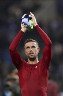 April 17, 2019 - Porto, Porto, Portugal - Jordan Henderson midfielder of Liverpool the victory during the UEFA Champions League, match between FC Porto and Liverpool, at Dragao Stadium in Porto on April 14, 2019. Porto v Liverpool - UEFA Champions League Quarter Final: Second Leg  - ZUMAn230 20190417_zaa_n230_570 Copyright: xDpix