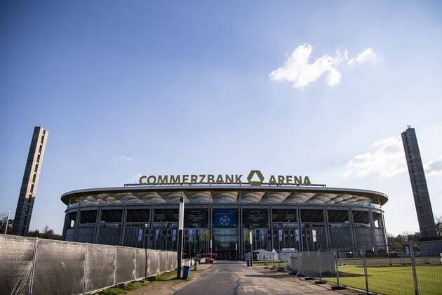 18 04 2019 xkvx Football UEFA Europa League 1 4 Final Eintracht Frankfurt Benfica Lisbon emspor v l Stadium Exterior Exterior DFL DFB REGULATIONS PROHIBIT ANY USE OF PHOTOGRAPHS as IMAGE SEQUENCES and or QUASI VIDEO Frankfurt am Main