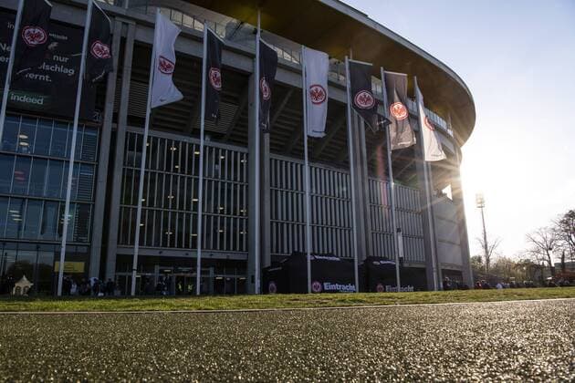 18 04 2019 xkvx Football UEFA Europa League 1 4 Final Eintracht Frankfurt Benfica Lisbon emspor v l Stadium Exterior Exterior DFL DFB REGULATIONS PROHIBIT ANY USE OF PHOTOGRAPHS as IMAGE SEQUENCES and or QUASI VIDEO Frankfurt am Main