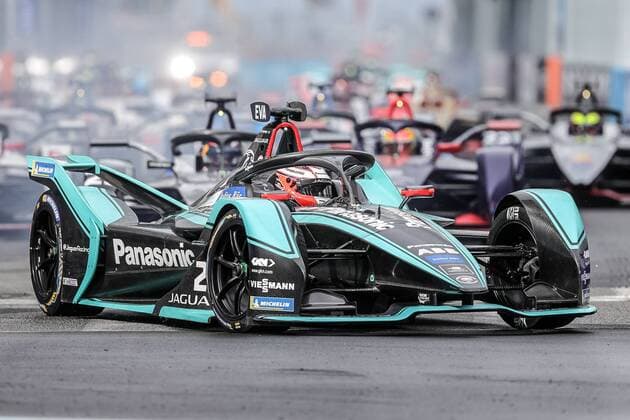 April 13, 2019 - Rome, Rome, Italy - Mitch Evans of the Panasonic Jaguar Racing Team during the ABB FIA Formula E Championship Round 7 GEOX Rome E-Prix 2019 at Circuito Cittadino dell EUR on April 13, 2019 in Rome, Italy. ABB FIA Formula E Championship 2019 - Rome E-Prix  - ZUMAn230 20190413_zaa_n230_2160 Copyright: xEmmanuelexCiancaglinix