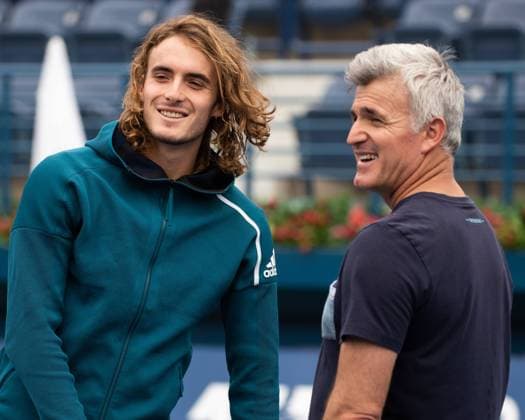 Stefanos Tsitsipas and father trainer coach Apostolos Portrait Portrait Copyright: xJuergenxHasenkopfx