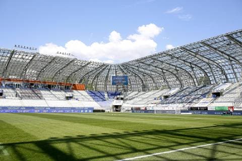 ILLUSTRATION - TRIBUNES FOOTBALL : Grenoble vs Lens - Dominos Ligue 2 - 20 04 2019 FEP Panoramic 
