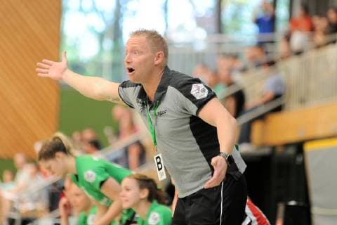 Christian Denk SG 09 Kirchhof Coach SG H2Ku Herrenberg Handball League 20 04 2019 Photo TBaur Eibner SG H2Ku Herrenberg Kuties vs SG 09 Kirchhof Herrenberg Copyright: xEIBNER TobiasxBaurx EP_TBR