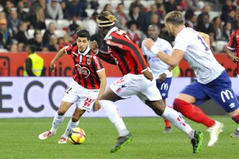 Bassem Srarfi (OGC Nice) FOOTBALL : OGC Nice vs SM Caen - Ligue 1 conforama - Monaco - 20 04 2019 NorbertScanella Panoramic 