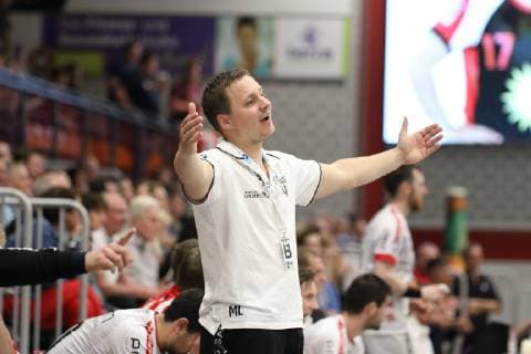 Michael Lerscht Coach TuS Ferndorf TuS N Luebbecke vs TuS Ferndorf Handball 2 Bundesliga 20 04 2019 TuS N Luebbecke vs TuS Ferndorf Handball 2 Bundesliga 20 04 2019 Luebbecke Copyright: xEIBNER JanxStrohdiekx EP_JSK