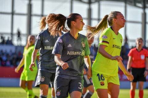 Football UEFA Womens Champions League 21 04 2019 FC Bayern Muenchen FC Barcelona Football UEFA Womens Champions League 21 04 2019 FC Bayern Muenchen FC Barcelona in Muenchen FCB Campus Bayern Deutschland DFL REGULATIONS PROHIBIT ANY USE OF PHOTOGRAPHS AS IMAGE SEQUENCES AND OR QUASI VIDEO