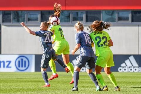 Football UEFA Womens Champions League 21 04 2019 FC Bayern Muenchen FC Barcelona Football UEFA Womens Champions League 21 04 2019 FC Bayern Muenchen FC Barcelona in Muenchen FCB Campus Bayern Germany Leonie Maier 20 FC Bayern Women Alexia 11 FC Barcelona Women DFL REGULATIONS PROHIBIT ANY USE OF PHOTOGRAPHS AS IMAGE SEQUENCES AND OR QUASI VIDEO