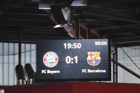 Scoreboard with final score Football UEFA Women s Champions League FC Bayern Munich FC Barcelona xslx