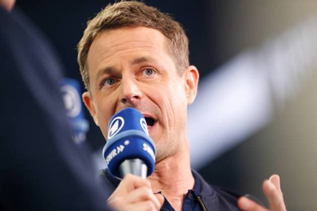Rhein Neckar Loewen vs SG Flensburg Handewitt 21 04 2019 SAP Arena in Mannheim DKB Handball Bundesliga Moderator Alexander Bommes action single picture portrait face gesture gesture gesture gesticulated