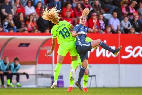 Football UEFA Womens Champions League 21 04 2019 FC Bayern Muenchen FC Barcelona Football UEFA Womens Champions League 21 04 2019 FC Bayern Muenchen FC Barcelona in Muenchen FCB Campus Bayern Deutschland Keira Hamraoui 18 FC Barcelona Women DFL REGULATIONS PROHIBIT ANY USE OF PHOTOGRAPHS AS IMAGE SEQUENCES AND OR QUASI VIDEO