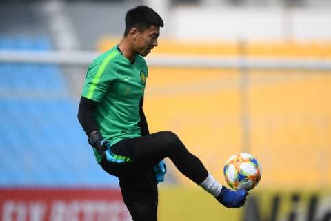 Players of China s Beijing Sinobo Guoan take part in a training session before the group G match against Thailand s Buriram United during the 2019 AFC Champions League in Beijing, China, 23 April 2019. Beijing Sinobo Guoan gears up for 2019 AFC group G match 20190423_603444