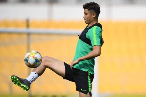 Players of China s Beijing Sinobo Guoan take part in a training session before the group G match against Thailand s Buriram United during the 2019 AFC Champions League in Beijing, China, 23 April 2019. Beijing Sinobo Guoan gears up for 2019 AFC group G match 20190423_803654