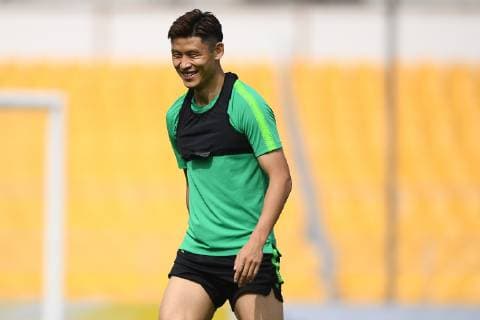 Players of China s Beijing Sinobo Guoan take part in a training session before the group G match against Thailand s Buriram United during the 2019 AFC Champions League in Beijing, China, 23 April 2019. Beijing Sinobo Guoan gears up for 2019 AFC group G match 20190423_803656