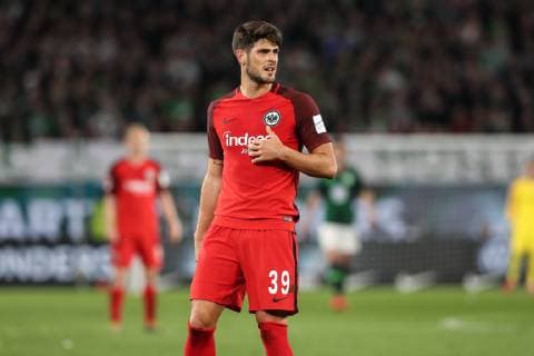 Goncalo Paciencia Eintracht Frankfurt 1 Soccer Bundesliga Season 2018 2019 VfL Wolfsburg vs Eintracht Frankfurt in the Volkswagen Arena in Wolfsburg Action Germany Soccer Man Men 22 04 2019 According to the DFL Deutsche Fußball Liga it is forbidden to use or have used photos taken in the stadium and or from the match in the form of sequence pictures and or video-like photo galleries DFL regulations prohibit any use of photographs as image sequences and or quasi video