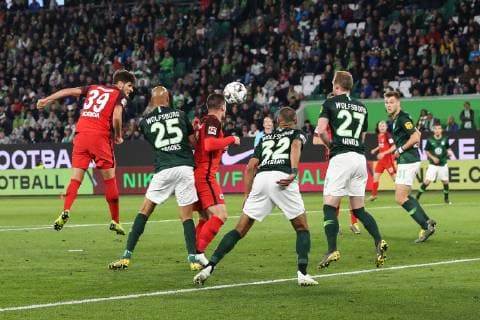 Goncalo Paciencia Eintracht Frankfurt vs. John Anthony Brooks VfL Wolfsburg 1 Soccer Bundesliga Season 2018 2019 VfL Wolfsburg vs Eintracht Frankfurt in the Volkswagen Arena in Wolfsburg Aktion Deutschland Fußball Mann Maenner 22 04 2019 According to the DFL Deutsche Fußball Liga it is forbidden to use or have used in the stadium and or from the match taken photographs in the form of sequence pictures and or video-like photo series DFL regulations prohibit any use of photographs as image sequences and or quasi-fashionable DFL regulations prohibit any use of photographs as image sequences and or quasi-fashionable.