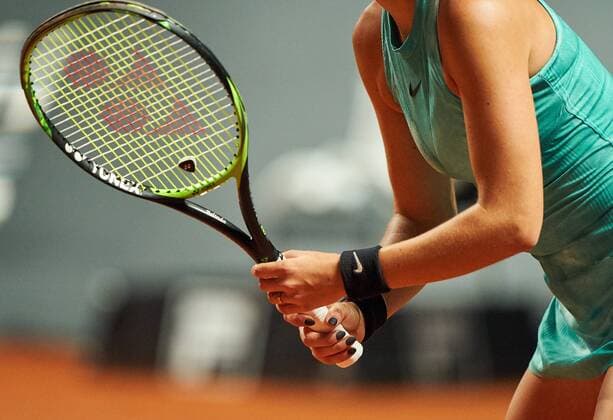Belinda BENCIC (SUI) in action in her match against Mandy MINELLA (LUX) at the Tennis Grand Prix Porsche Ladies WTA Tennis Damen in Stuttgart , April 24, 2019. Photographer: Peter Schatz