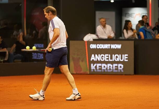 Angelique ( Angie) KERBER, GER in a training session with her coach Rainer SCHÜTTLER, GER at the Tennis Grand Prix Porsche Ladies WTA Tennis Damen in Stuttgart , April 24, 2019. Photographer: Peter Schatz