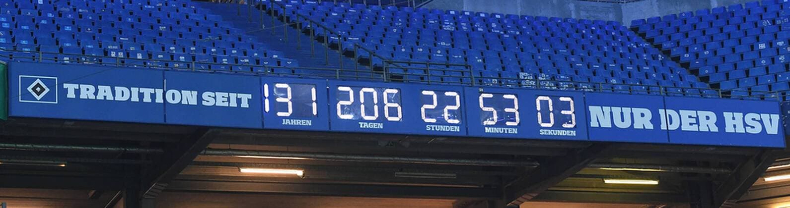 football DFB cup semi-final Hamburger SV RB Leipzig on 23 04 2019 at the Volksparkstadion in Hamburg stadium clock stadium clock of the Hamburger SV DFB regulations prohibit any use of photographs as image sequences and or quasi video xRx