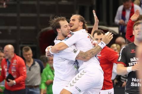 SG Flensburg Handewitt vs. Telekom Veszprem HC Handball EHF Champions League Quarter-finals 24 04 19 Joy at Telekom Veszprem HC xmmkx