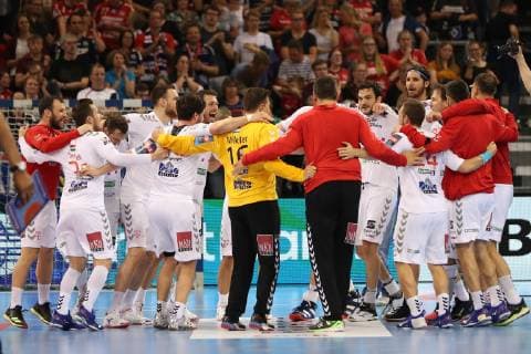 SG Flensburg Handewitt vs. Telekom Veszprem HC Handball EHF Champions League Quarter-finals 24 04 19 Joy at Telekom Veszprem HC xmmkx