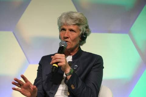 Technical director of the Swedish women s soccer team, Pia Mariane Sundhage, speaks during a seminar held at the headquarters of the Brazilian Football Confederation (CBF), in Rio de Janeiro, Brazil, 25 April 2019. The CBF organizes a seminar to analyze ways for the development of Brazilian Football Confederation organizes seminar in Rio de Janeiro !ACHTUNG: NUR REDAKTIONELLE NUTZUNG!  Copyright: xMarceloxSayãox AME4788 20190425-636918112093122077