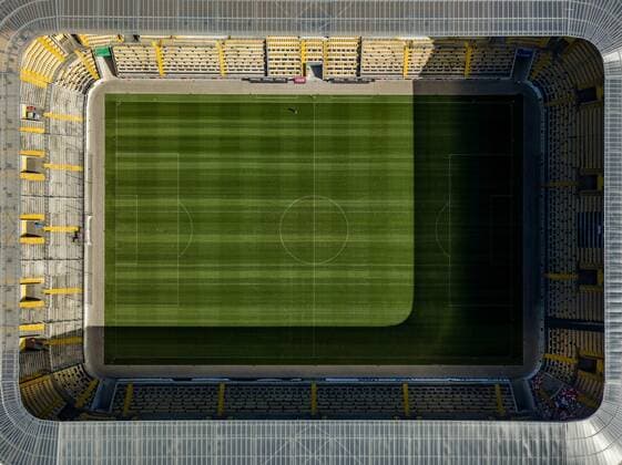 Aerial photo of the Rudolf Harbig Stadium 25 04 2019 Dresden Football GER 2 Bundesliga 2 BL Season 2018 2019 Rudolf Harbig Stadium SG Dynamo Dresden