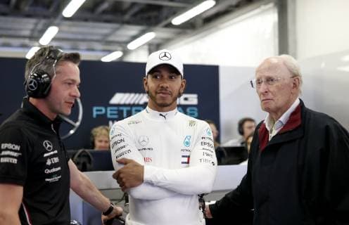 Motorsports: FIA Formula One World Championship WM Weltmeisterschaft 2019, Grand Prix of Azerbaijan, 44 Lewis Hamilton (GBR, Mercedes AMG Petronas Motorsport), Prof. Jürgen Hubbert Baku Azerbaijan