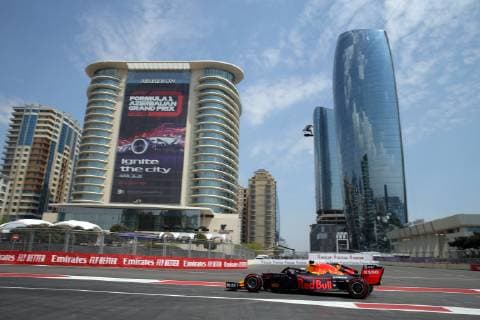 Photo4 LaPresse 26 04 2019 Baku, Azerbaijan Grand Prix Formula One Azerbaijan 2019 In the pic: Max Verstappen (NED) Red Bull Racing RB15  Copyright: xPhoto4 LaPressex