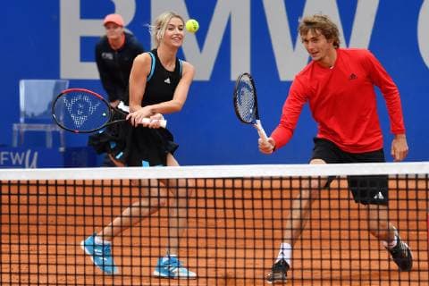 Press date Promidoppel Lena Gercke Alexander Zverev Tennis BMW Open 2019 on 26 04 2019 in Munich