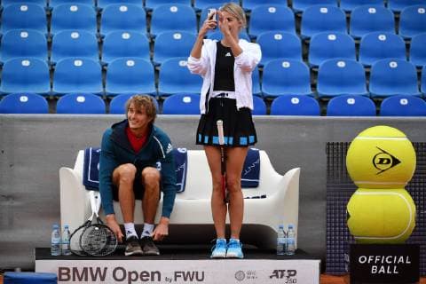 Press date Promidoppel Lena Gercke Alexander Zverev Tennis BMW Open 2019 on 26 04 2019 in Munich