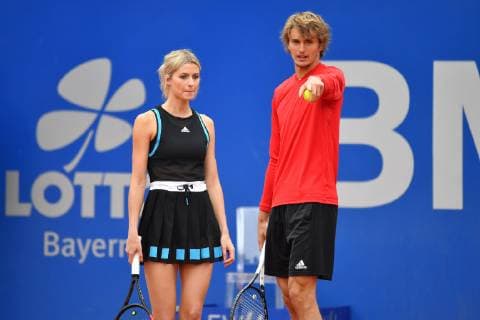 Press date Promidoppel Lena Gercke Alexander Zverev Tennis BMW Open 2019 on 26 04 2019 in Munich